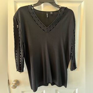 Venini Women’s Black XL 3/4 Sleeve Top